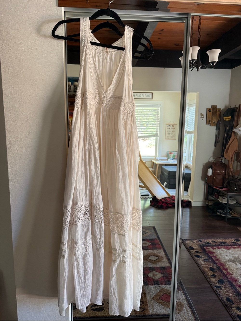 Free people White Crochet Maxi Dress